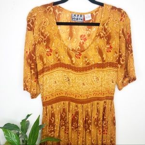 2X 90s Vintage Boho Maxi Dress